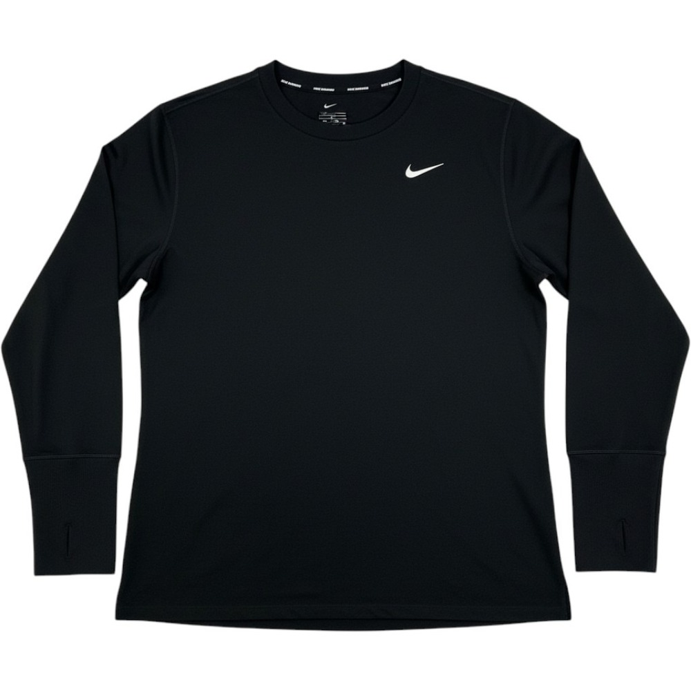 Nike Running Dri-FIT Long Sleeve Shirt Black Thumbhole AO8129-010 Mens 1X